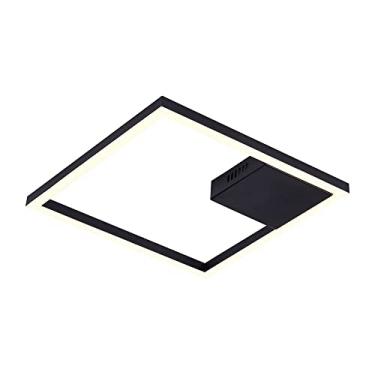 Imagem de Plafon de sobrepor tec preto (c)40cm (l)40cm (a)4cm 1x30w 3000k 1790lm
