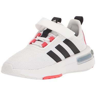 Imagem de adidas Tênis infantil unissex Racer Tr23, Branco/Núcleo Preto/Vermelho Brilhante, 18 BR G