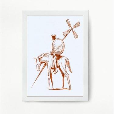 Imagem de Quadro decorativo don quixote 33x24cm - vidro