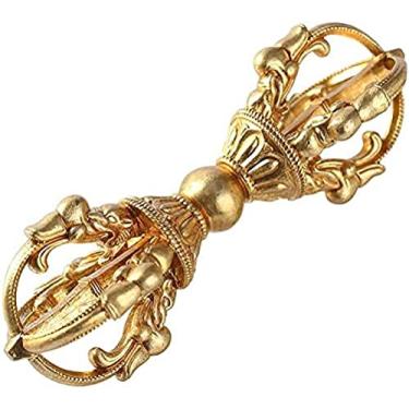 Imagem de Sino de mão tibetano de cobre puro, artesanato nepalês para meditação e oração sino dorje vajra