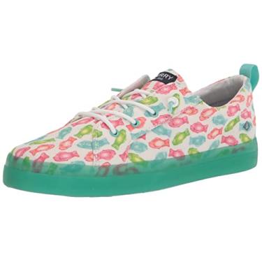 Imagem de Sperry Tênis unissex infantil com estampa Crest Vibe, Branco/Multi, 5 Big Kid