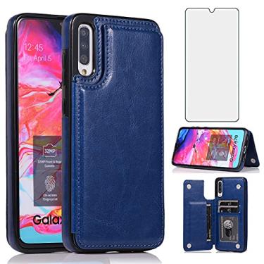 Imagem de Asuwish Compatível com Samsung Galaxy A50 A50S A30S Capa carteira de vidro temperado protetor de tela com suporte para cartão capa flip couro capas de telefone para Glaxay A 50 50S 30S Gaxaly S50 50A