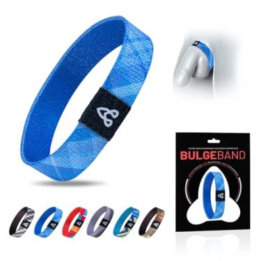 Imagem de Banda protuberante – Anel peniano flexível para brinquedo sexual masculino, brinquedos sexuais masculinos adultos realistas para homens – Anéis penianos de tecido de nylon (xadrez azul, confortável)