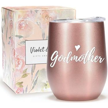 Imagem de Violet and Gale Adoráveis presentes para madrinha do afilhado copo de vinho 355 ml caneca de café Keepsak presente de pedido de casamento