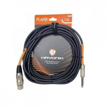 Imagem de Cabo Para Microfone Player Xlr(F) X P10 7M Preto Hayonik