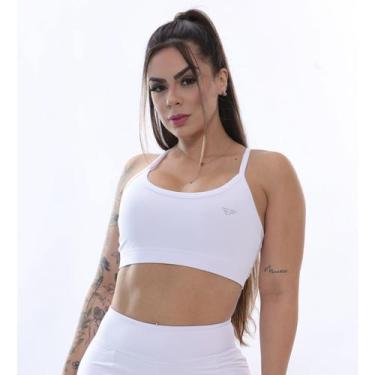 Imagem de Top Fitness Com Bojo Corrida Academia Treino - ElementFit, Branco, P36