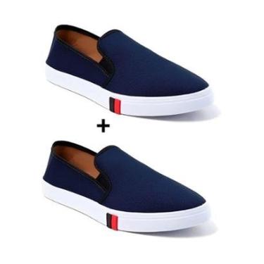 Imagem de Kit 2 Tênis Iate Masculino Casual Slip On Confortável-Masculino