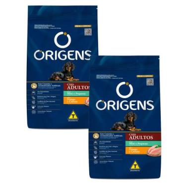 Imagem de Kit 2 Ração para Cães Adultos Pequeno Porte Origens Premium Sabor Fran
