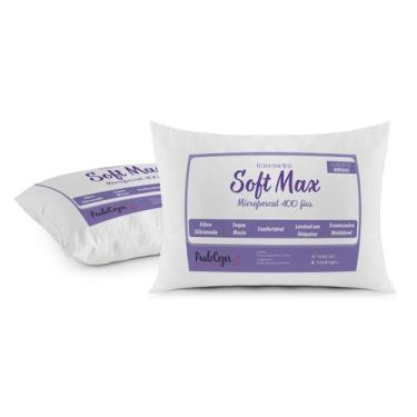 Imagem de Kit 02 Travesseiros Micropercal 400 Fios Fibra Siliconizada 50x70cm La