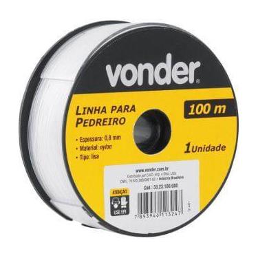 Imagem de Linha Para Pedreiro Lisa 0,8mm x 100m Vonder - VONDER ACESSORIOS