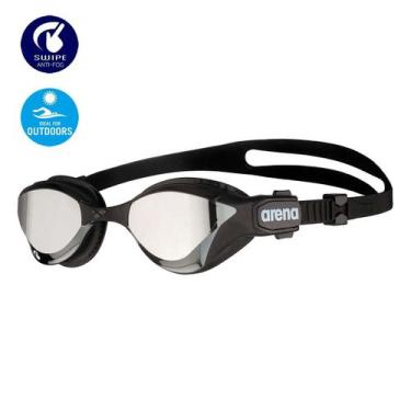 Imagem de óculos De Natação Cobra Triathlon Swipe Mirror Arena, Preto, Prata