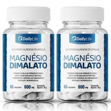 Imagem de kit 2x Magnésio Dimalato 60 Cápsulas, Auxilia no Meta bolismo, Concent