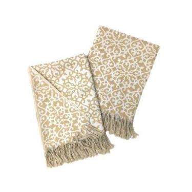 Imagem de Xale Manta para Sofá Decorativa 1,40mx2,10m Cancún Bege - LOVE4HOME, B
