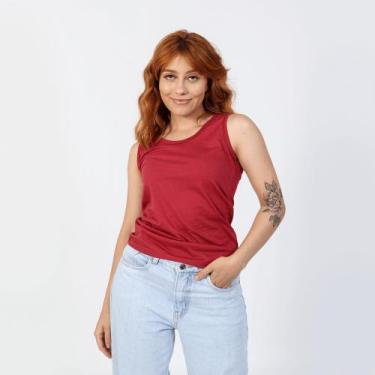 Imagem de Camiseta Regata Feminina Barato Blusinha Verão Calor 100% Algodão Vari