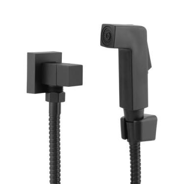 Imagem de Ducha Higiênica Quadrada 1/4 Volta Black Preto Fosco - Broz Store