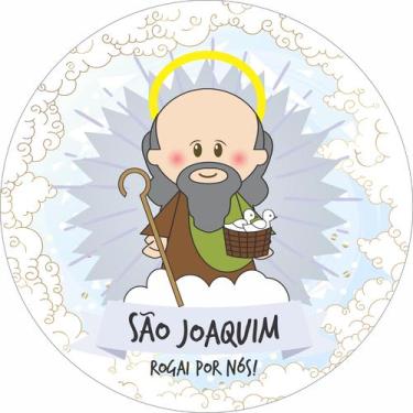Imagem de Painel de Lona Redondo Santinhos Católicos São Joaquim - Fabrika de Fe