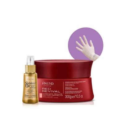 Imagem de Amend Mascara Matizadora Red Revival + Sublime Oil 60ml + Luva