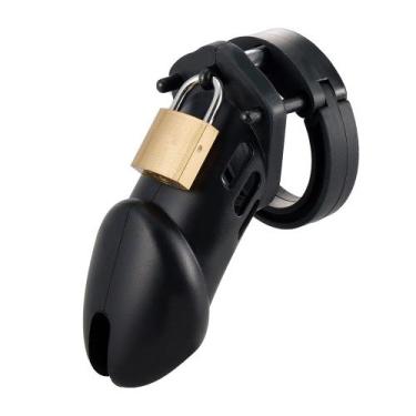 Imagem de Cinto de Castidade em Silicone acompanha Cadeado Tamanho Ajustável - L