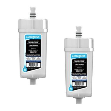Imagem de Kit com 2 Refil Purificador de Agua para Torneira Filtro Premium Acqua