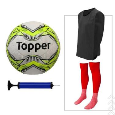 Imagem de Kit esportivo futebol completo - bola + bomba, colete e meiao  - TOPPE