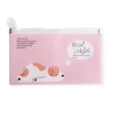 Imagem de Necessaire de Plástico Com Desenhos de Bichinhos - Dafu, Rosa