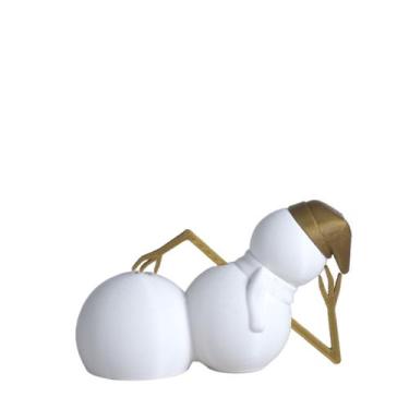 Imagem de Estatueta Snow - Amigos de Neve - Galanta, Branco/Dourado