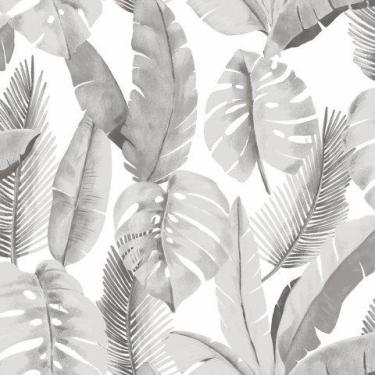 Imagem de Papel de Parede Atemporal Folhagens Cinza - 3700 - Bobinex