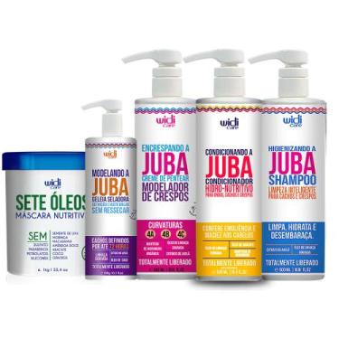 Imagem de Kit Widi Linha Juba Shampoo Cond Encrespando Geleia 7 Óleos - Widi Car