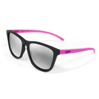 Imagem de Óculos de Sol HUPI Paso Preto/Pink Lente Prata, Preto, Rosa