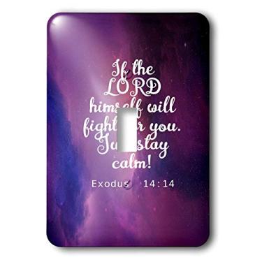 Imagem de 3dRose Citação da Bíblia de Êxodo 14 em fundo gráfico - Interruptor de alternância simples (lsp_307861_1), varia
