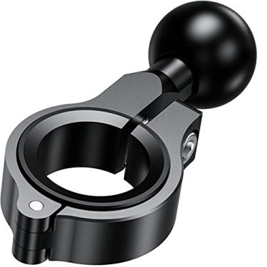 Imagem de BRCOVAN Suporte de guidão de bola de liga de alumínio 1" para trilhos 0,5" a 1,26" de diâmetro, suporte de bola de guidão compatível com suportes de RAM, braço de soquete de bola de 1 polegada e suporte de montagem de telefone de bicicleta de motocicleta