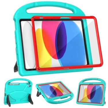 Imagem de YIHE Capa infantil para iPad 10ª geração, capa para iPad de 10,9 polegadas com protetor de tela e suporte para lápis, capa protetora à prova de choque com suporte estável para iPad 10ª geração 2022,