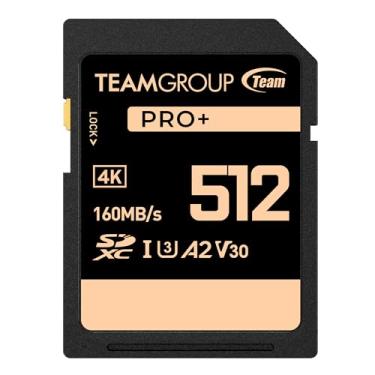 Imagem de TEAMGROUP PRO 512GB UHS-I U3 A2 V30 4K UHD Velocidade de leitura/gravação de até 160/120MB/s SDXC cartão de memória para Vloggers, cineastas, fotógrafos e curadores de conteúdo profissionais TPPSDX512GIA2V3001