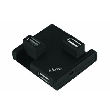Imagem de iHome Hub para notebook IH-U555FB com 4 portas USB 2.0 (preto)
