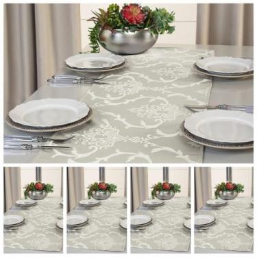 Imagem de Kit 5 Caminho Trilho De Mesa Decorativo Jacquard 1,40m X 0,40m - Raga 