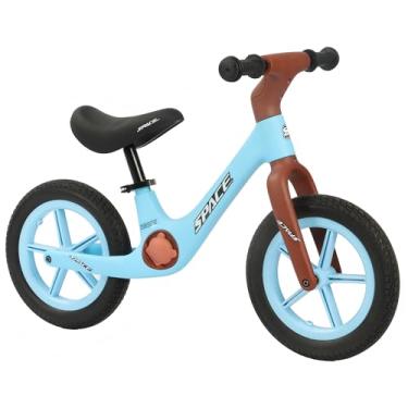 Imagem de spacebaby Bicicleta de equilíbrio para meninos e meninas de 3, 4 e 5 anos, bicicleta infantil com pedais e assento ajustável e pneus sem rasos, os melhores presentes para crianças (azul)