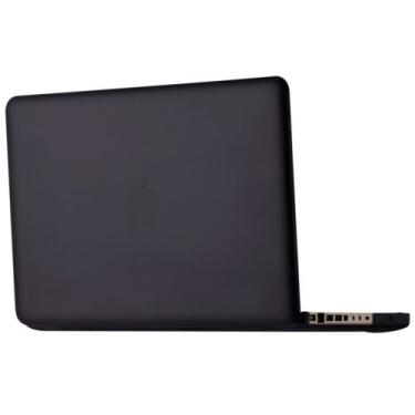 Imagem de Speck Produtos MB15AU-SAT-BLK 15 polegadas alumínio unibody/teclado preto transparente Satin, capa dura de toque macio para MacBook (preto)