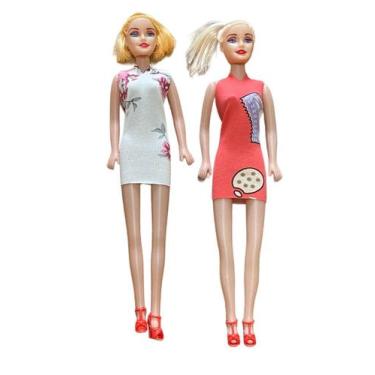 Imagem de Kit Brinquedo c/ 2 Bonecas Juju Fashion Estampas Sortidas - Company ki