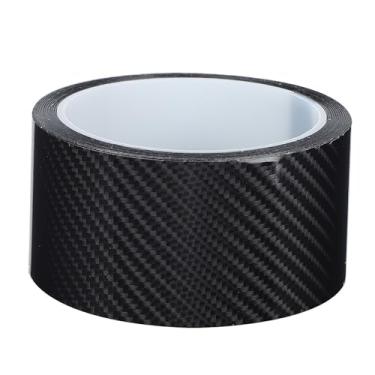 Imagem de Envoltório de fibra de carbono para carros, protetor de porta de carro preto protetor de borda protetor de peitoril de porta fita de fibra de carbono protetor de entrada de porta (5CM*3M)