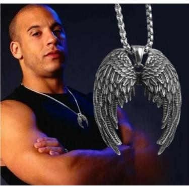 Imagem de Cordão com Pingente em Aço Inox Asas Anjo da Guarda - Magazine word jó