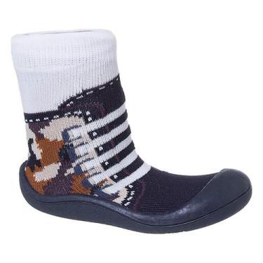 Imagem de Meia com Sola Antiderrapante Infantil Bebes Primeiros Passos - HB Moda