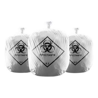Imagem de Saco De Lixo Infectante 100 Litros Branco 100 Unid - HIGIPACK