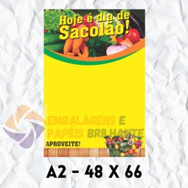 Imagem de Cartaz de Oferta : sacolão 48 x 66 (A2) - 100 Unidades - Embalagens e 