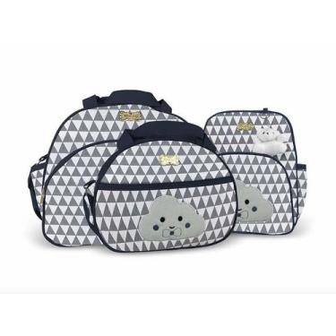 Imagem de Kit Bolsa Maternidade Pirâmide Mave Baby Azul Marinho