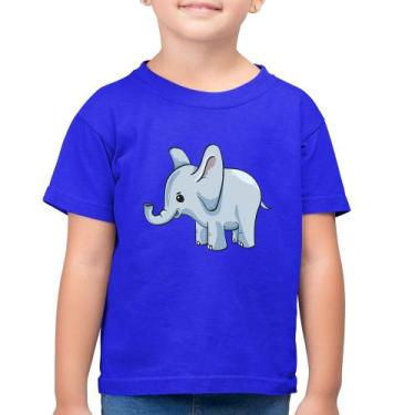 Imagem de Camiseta Algodão Infantil Elefante Bebê - Foca na Moda, Azul royal, 8