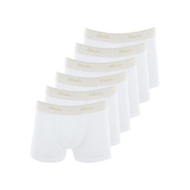 Imagem de Kit com 6 Cuecas Infantil Boxer Mash 190.03, Branco, P