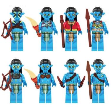 Imagem de Kit 8 Bonecos De Blocos De Montar Avatar O Caminho Das Águas - Mega Bl