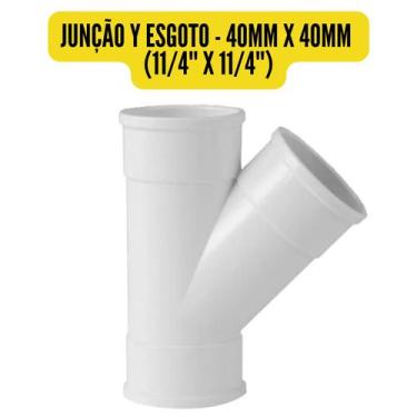 Imagem de Conexões de Esgoto 40mm 1 1/4 Branco/Cotovelo/Luva/Tee/Caps/Junção/Cot