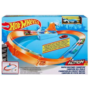 Imagem de Pista e Veículo - Hot Wheels - Action - Campeão Pista Rápida - Mattel