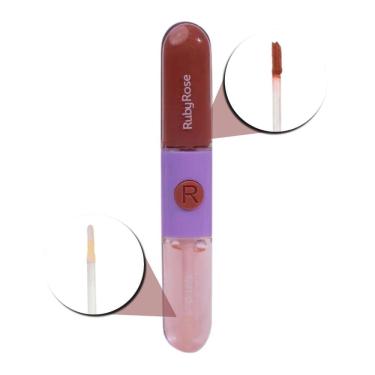 Imagem de Gloss + Batom Líquido Duo Ruby Rose Ld08 9,6g
